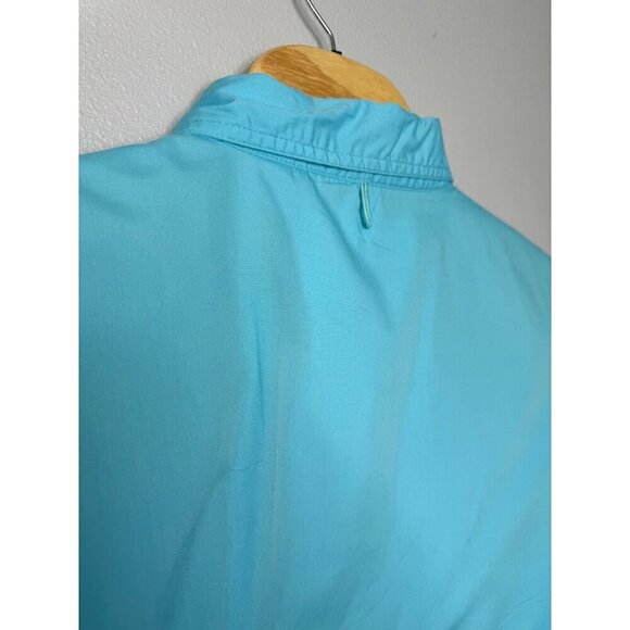 World Wide Sportsman Teal Short Sleeve Fishing Shirt 2XL Button-Down Pockets - Picture 6 of 13